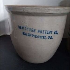 Hawthorn Pottery apple butter crock